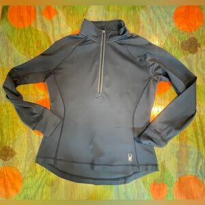 Spyder Small Quarter Zip Pullover Women’s Activewear Athletic Black Base Layer